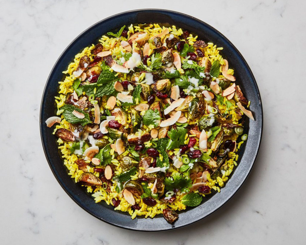 Turmeric Rice Salad & Brussels Sprouts Earth Signature Turmeric Store